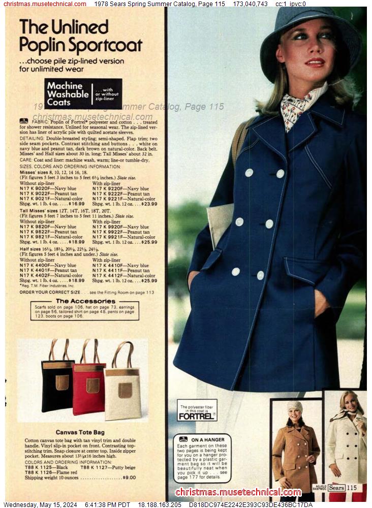 1978 Sears Spring Summer Catalog, Page 115