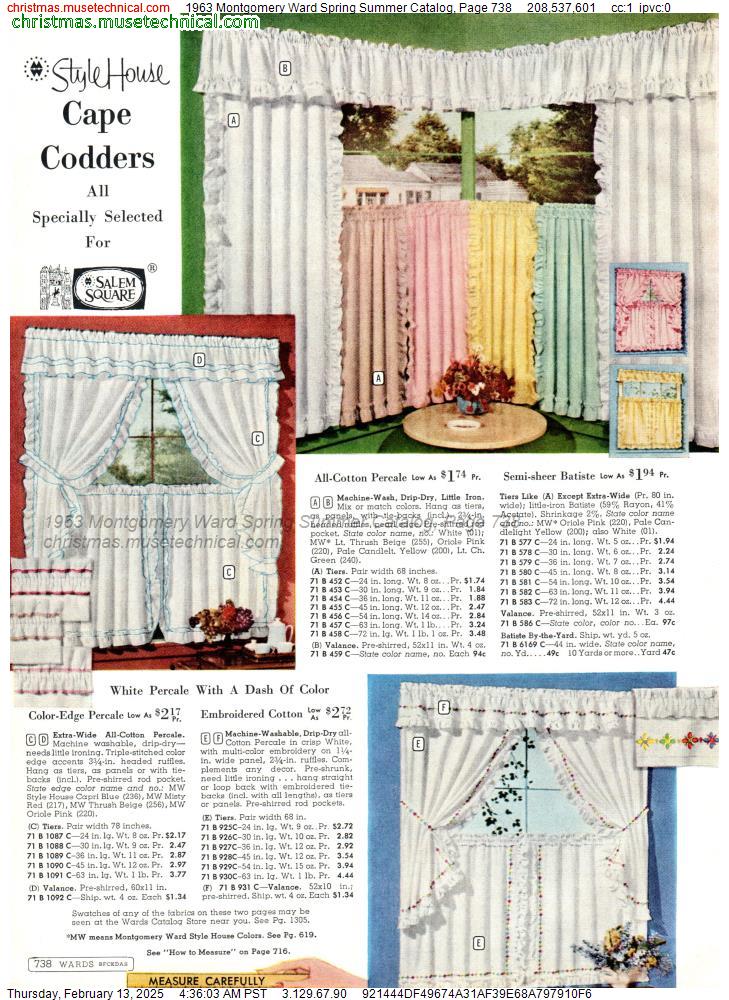 1963 Montgomery Ward Spring Summer Catalog, Page 738