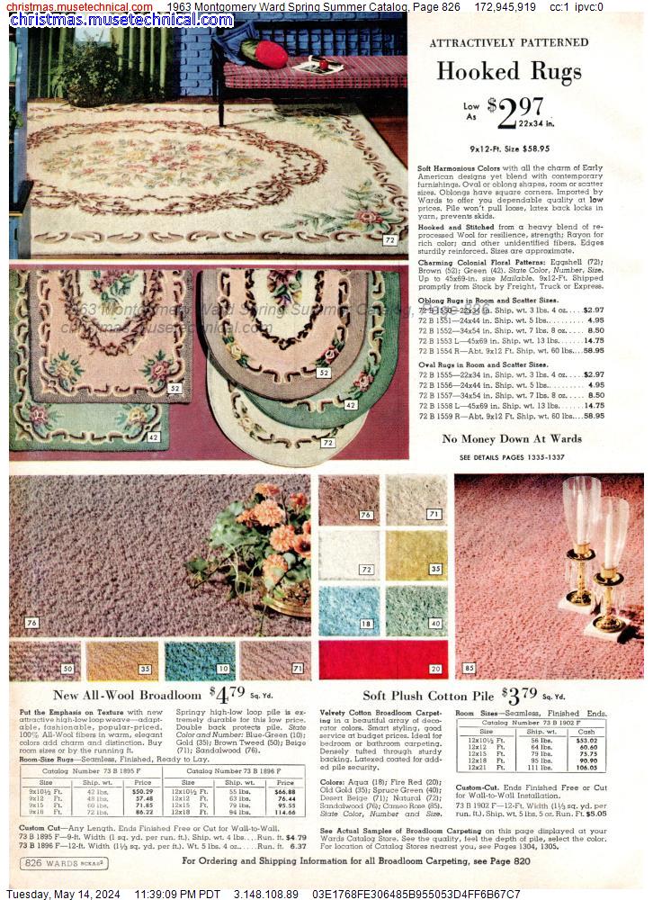 1963 Montgomery Ward Spring Summer Catalog, Page 826