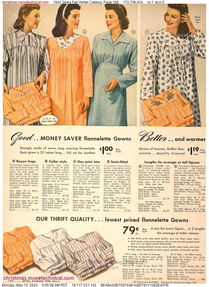 1942 Sears Fall Winter Catalog, Page 156
