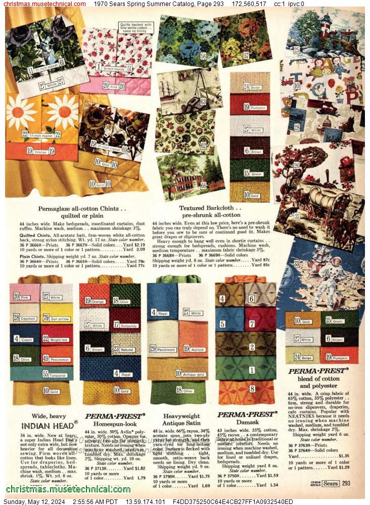 1970 Sears Spring Summer Catalog, Page 293