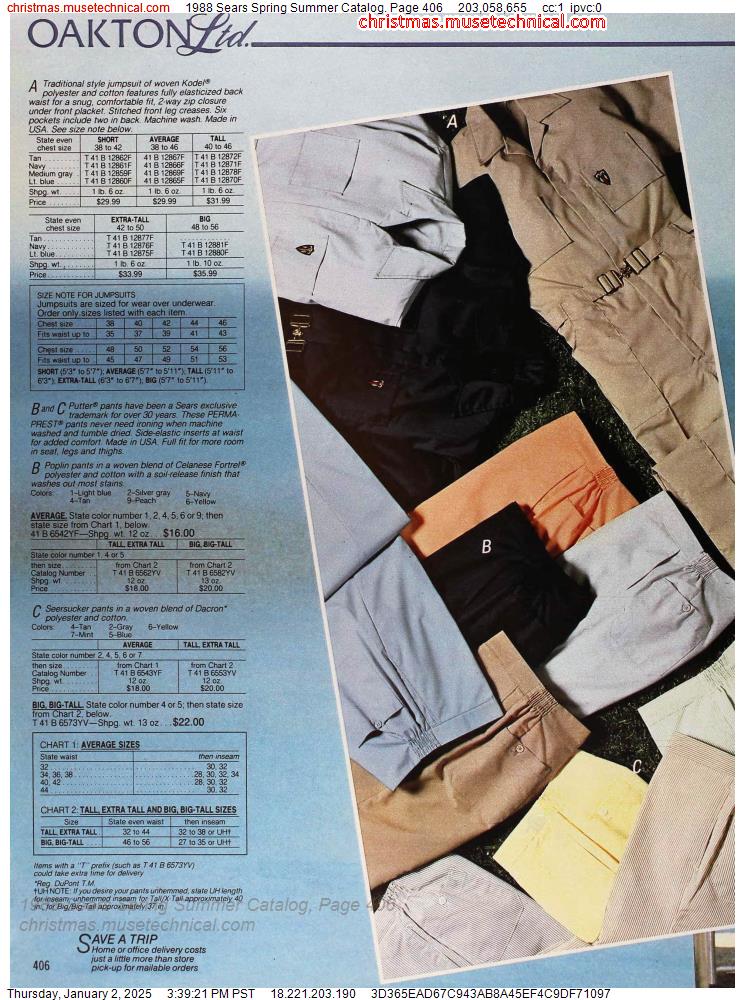 1988 Sears Spring Summer Catalog, Page 406