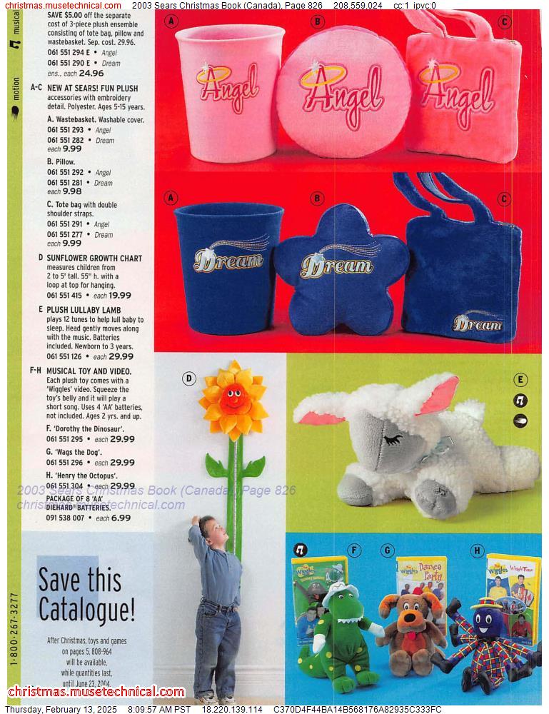 2003 Sears Christmas Book (Canada), Page 826