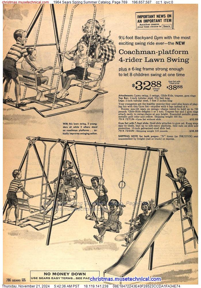 1964 Sears Spring Summer Catalog, Page 769