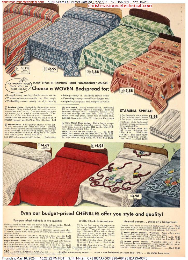 1950 Sears Fall Winter Catalog, Page 595