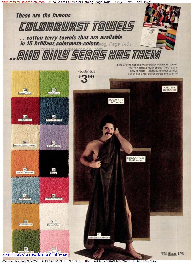 1974 Sears Fall Winter Catalog, Page 1401