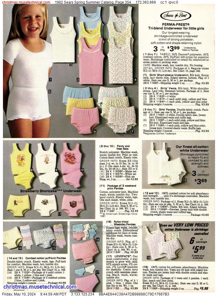 1982 Sears Spring Summer Catalog, Page 354