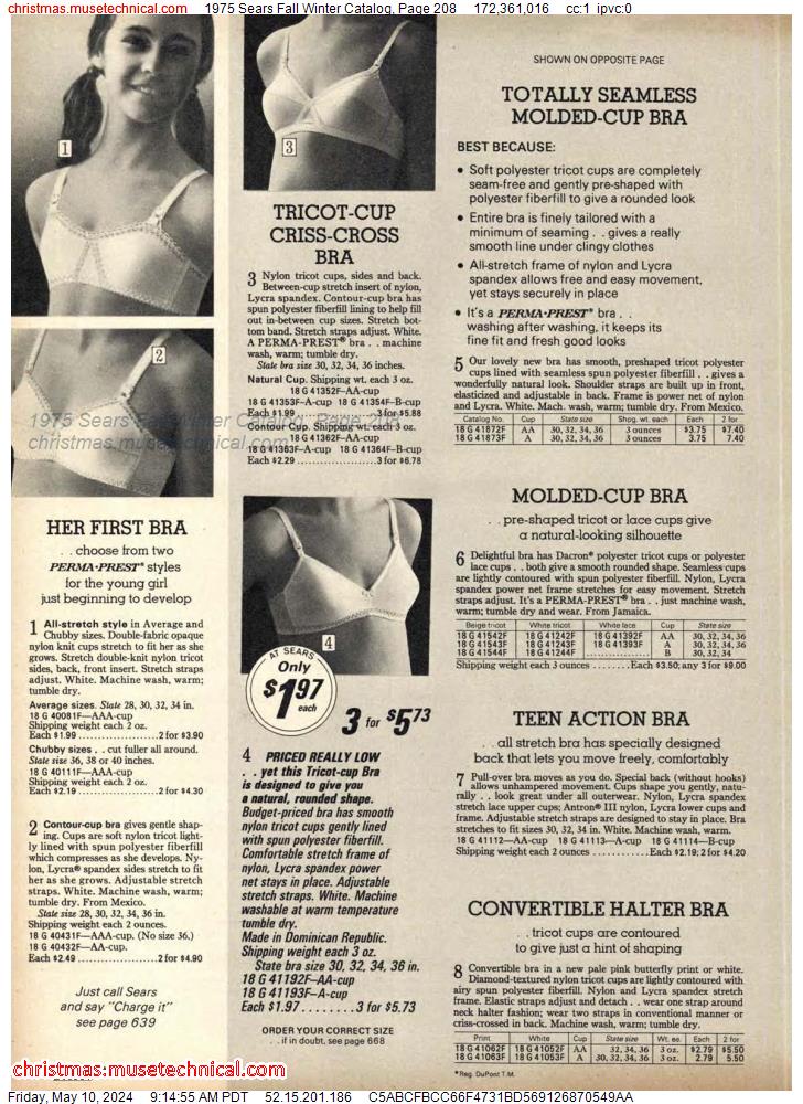 1975 Sears Fall Winter Catalog, Page 208