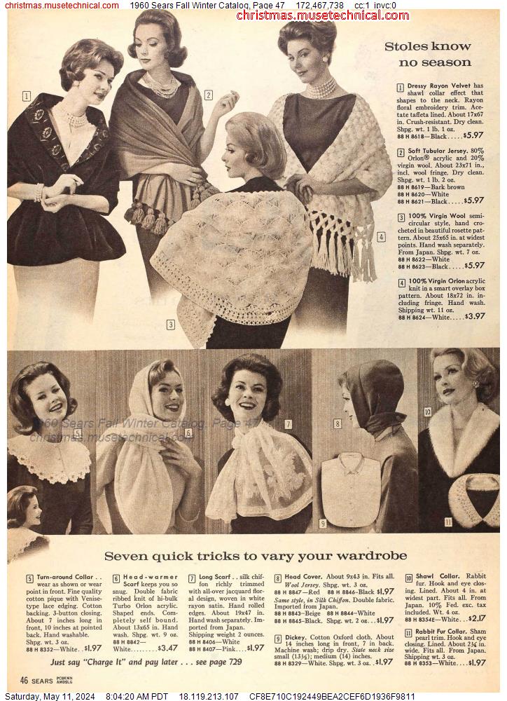 1960 Sears Fall Winter Catalog, Page 47