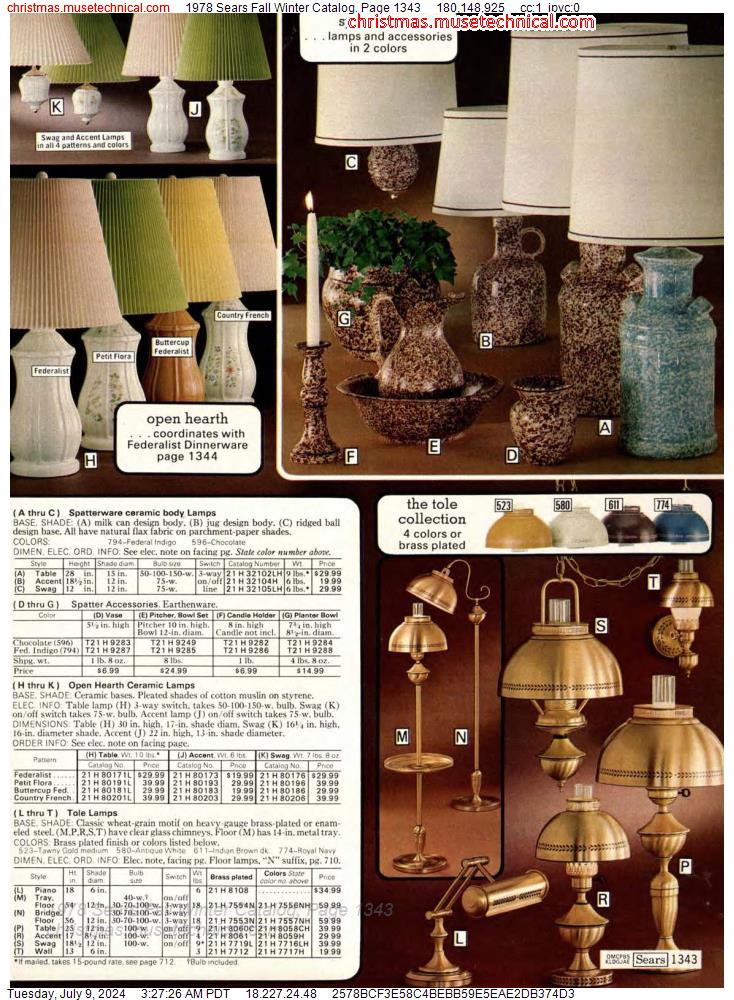1978 Sears Fall Winter Catalog, Page 1343