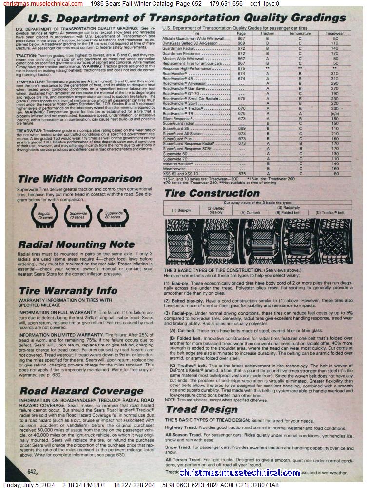 1986 Sears Fall Winter Catalog, Page 652