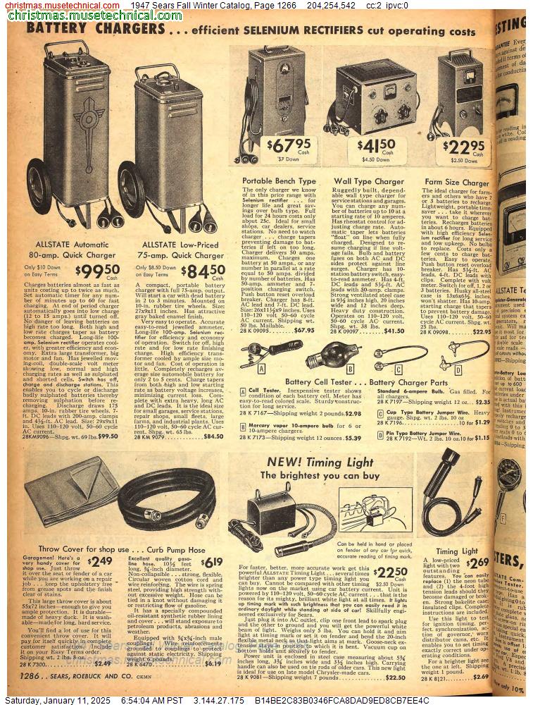 1947 Sears Fall Winter Catalog, Page 1266