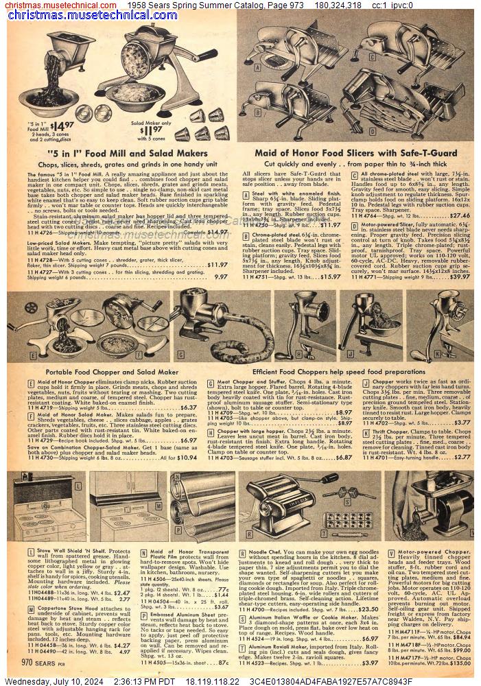 1958 Sears Spring Summer Catalog, Page 973