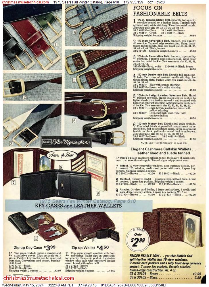 1975 Sears Fall Winter Catalog, Page 610