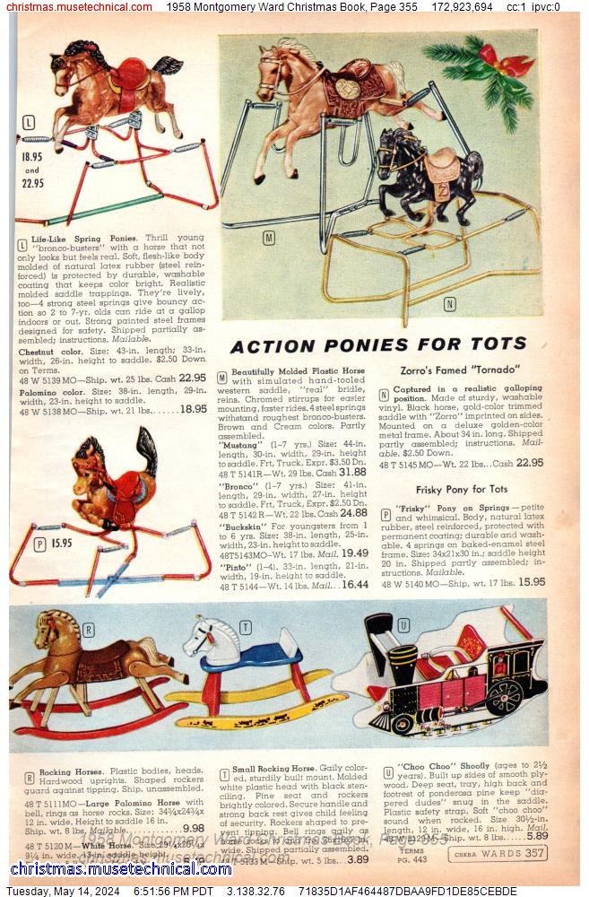 1958 Montgomery Ward Christmas Book, Page 355