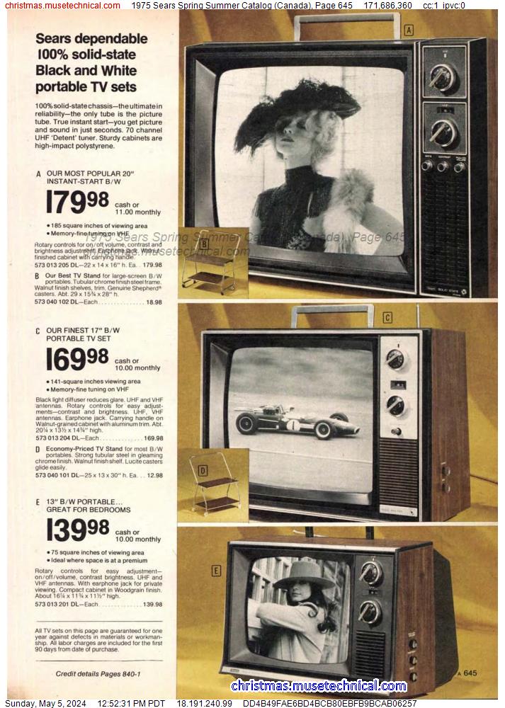 1975 Sears Spring Summer Catalog (Canada), Page 645