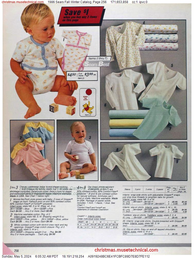 1986 Sears Fall Winter Catalog, Page 256