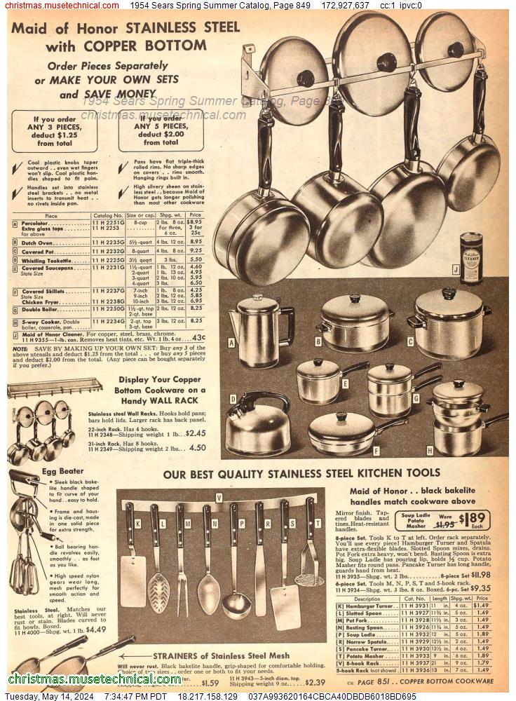1954 Sears Spring Summer Catalog, Page 849