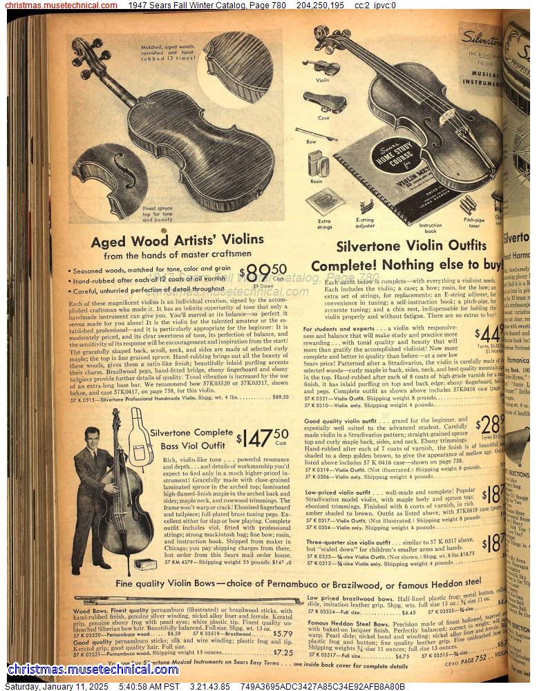 1947 Sears Fall Winter Catalog, Page 780