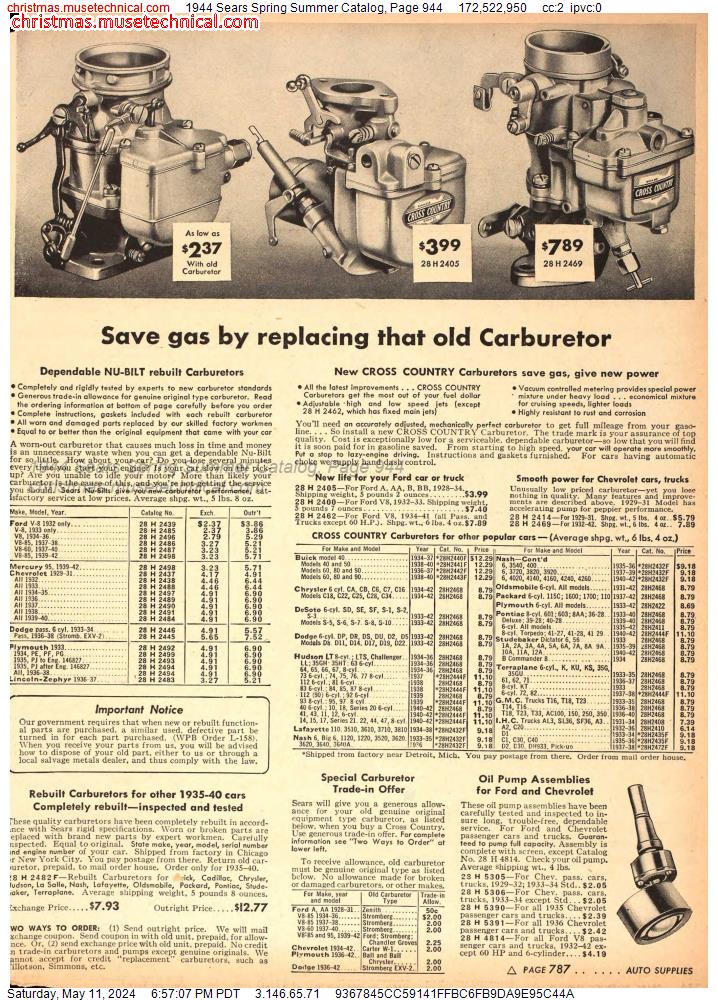 1944 Sears Spring Summer Catalog, Page 944