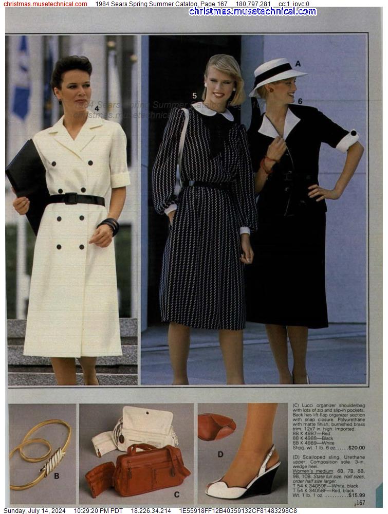 1984 Sears Spring Summer Catalog, Page 167