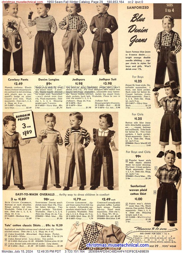 1950 Sears Fall Winter Catalog, Page 29