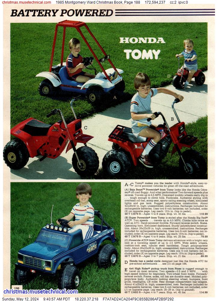 1985 Montgomery Ward Christmas Book, Page 188