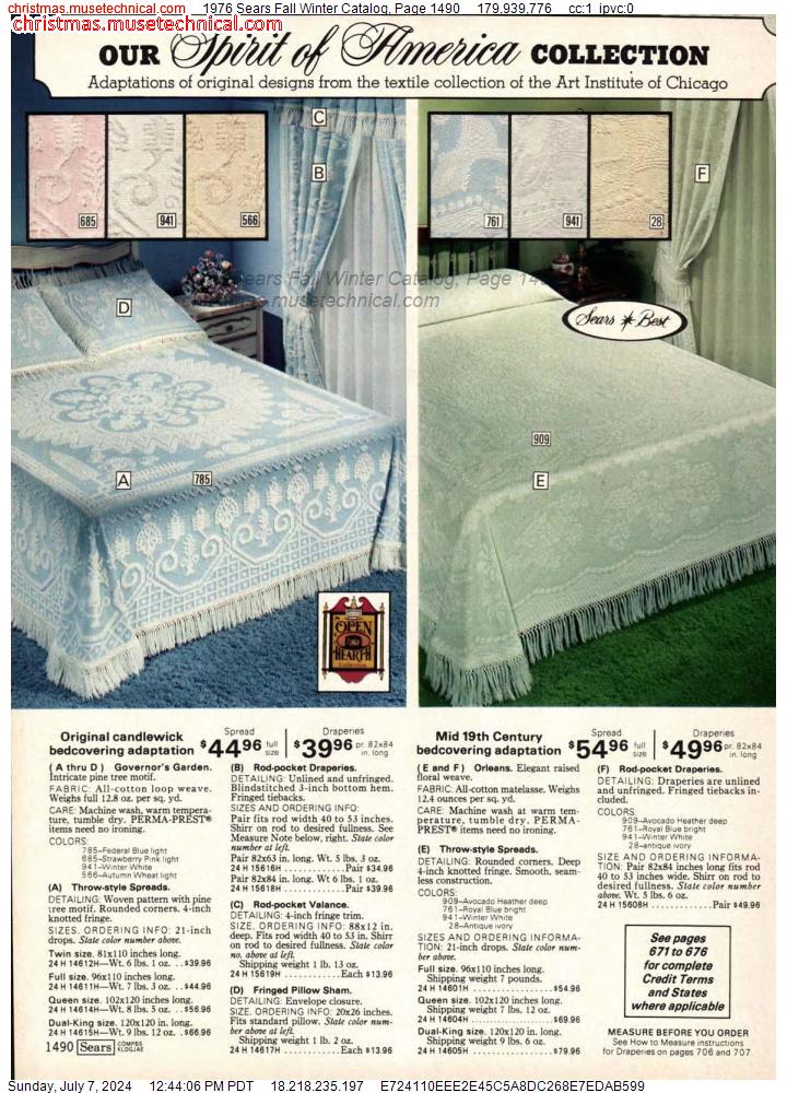 1976 Sears Fall Winter Catalog, Page 1490