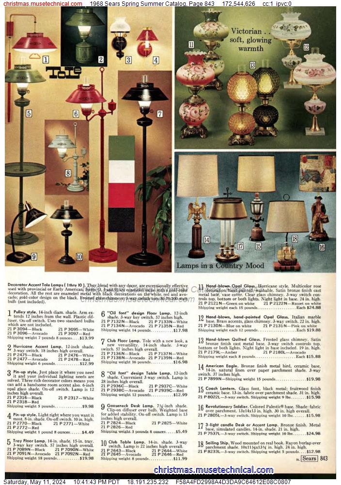 1968 Sears Spring Summer Catalog, Page 843