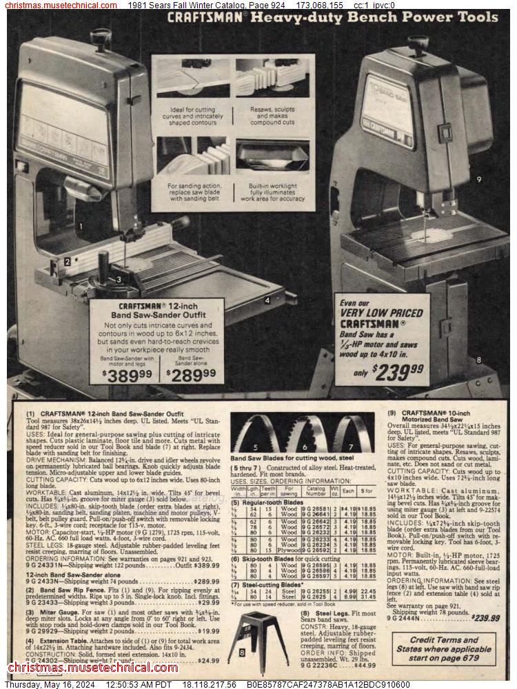 1981 Sears Fall Winter Catalog, Page 924