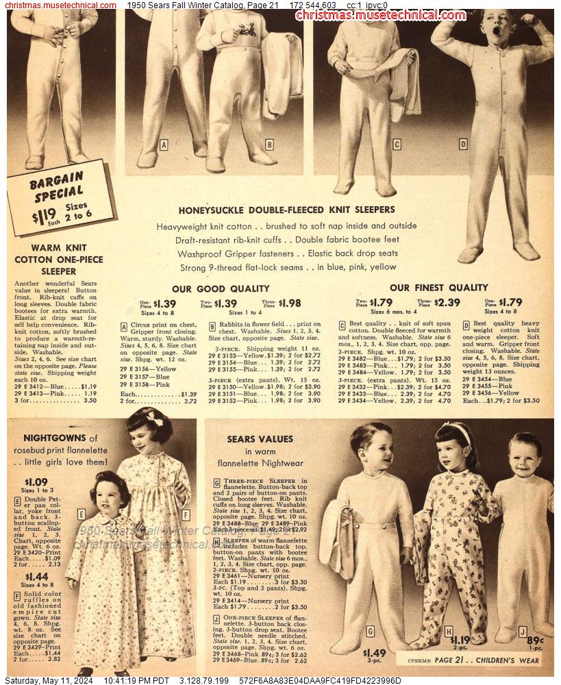 1950 Sears Fall Winter Catalog, Page 21