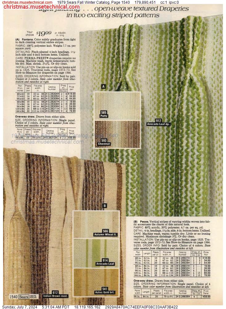 1979 Sears Fall Winter Catalog, Page 1540