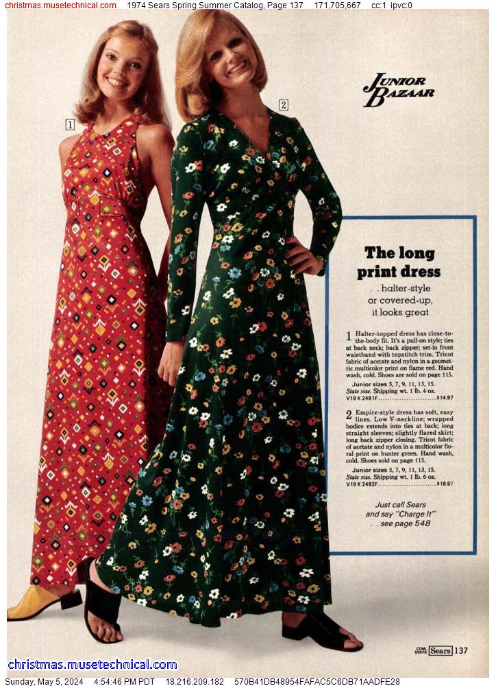 1974 Sears Spring Summer Catalog, Page 137