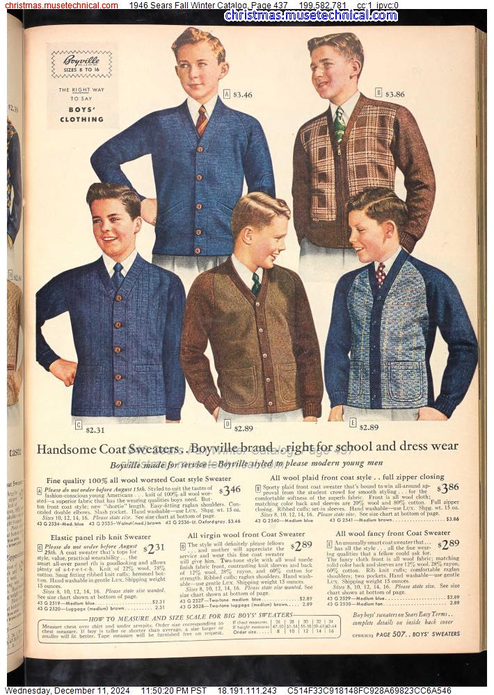 1946 Sears Fall Winter Catalog, Page 437