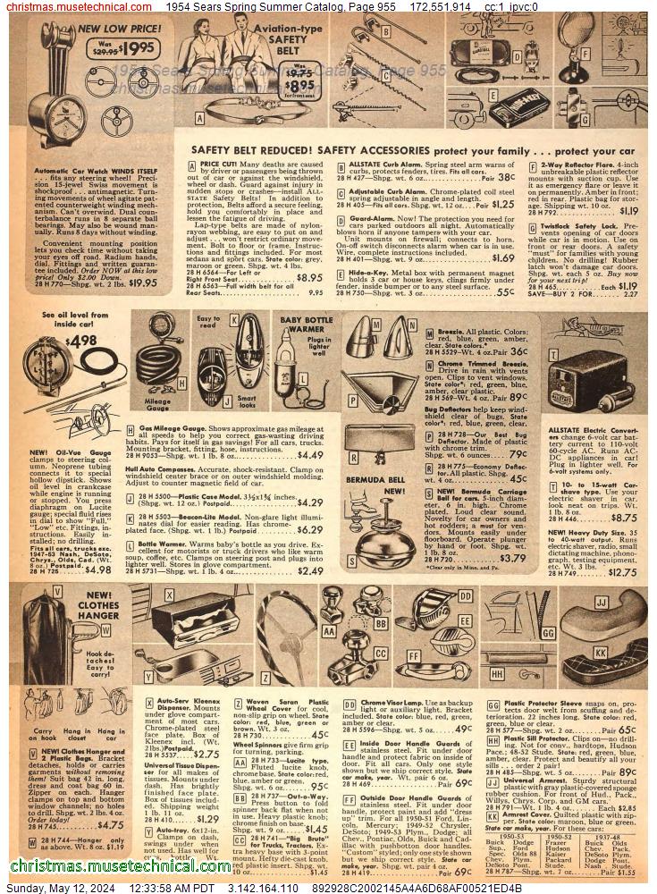 1954 Sears Spring Summer Catalog, Page 955