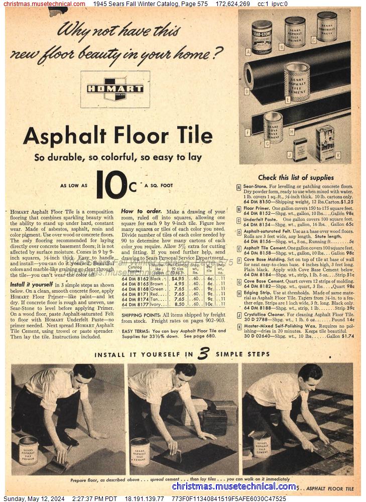 1945 Sears Fall Winter Catalog, Page 575