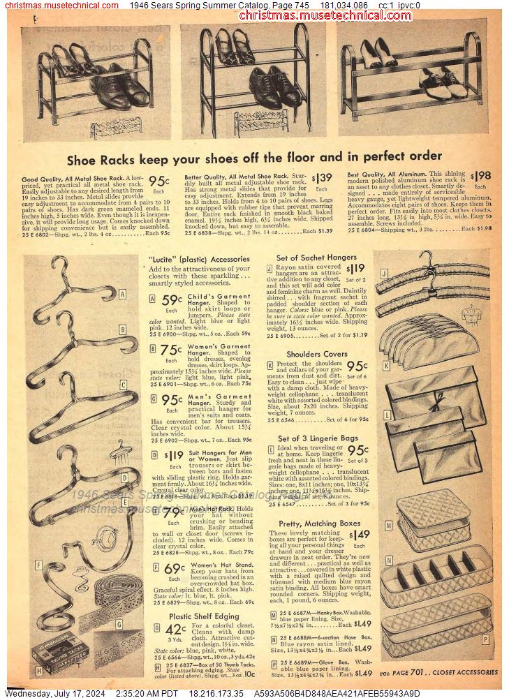 1946 Sears Spring Summer Catalog, Page 745