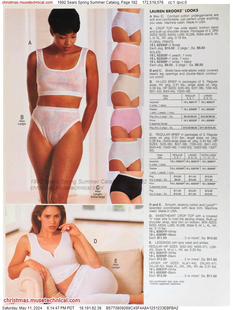 1992 Sears Spring Summer Catalog, Page 182