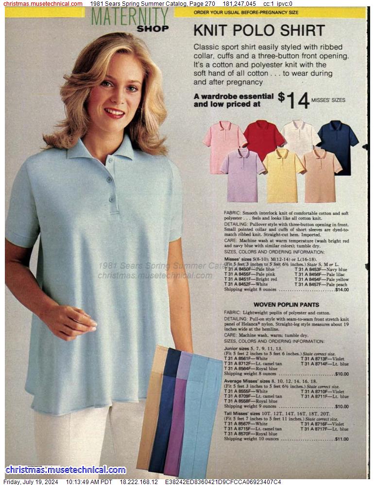 1981 Sears Spring Summer Catalog, Page 270