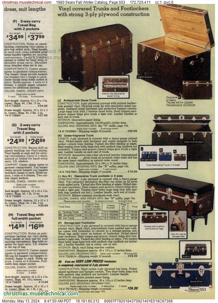 1980 Sears Fall Winter Catalog, Page 553