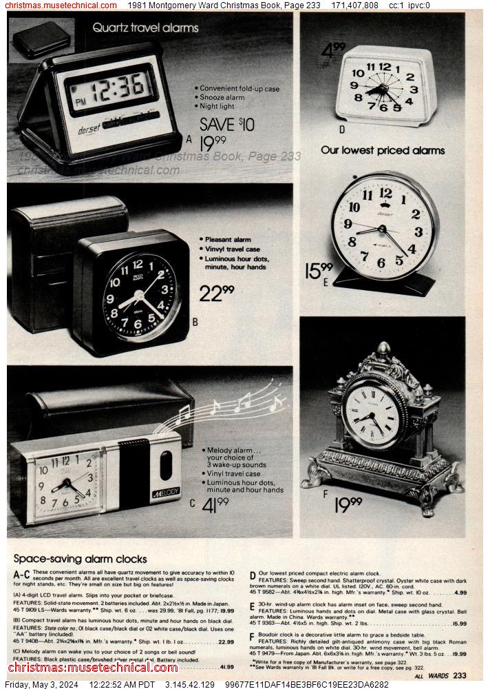 1981 Montgomery Ward Christmas Book, Page 233