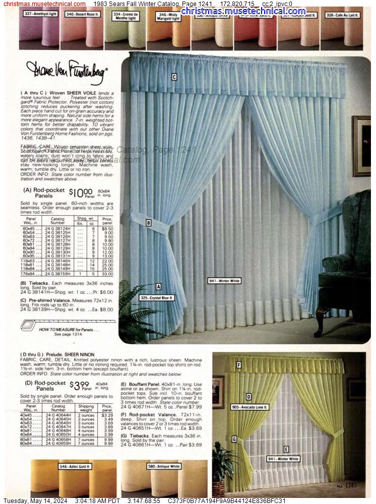 1983 Sears Fall Winter Catalog, Page 1241