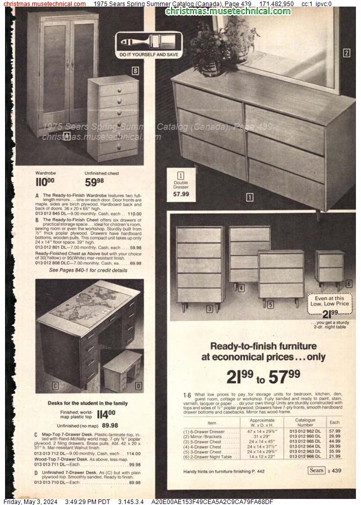 1975 Sears Spring Summer Catalog (Canada), Page 439