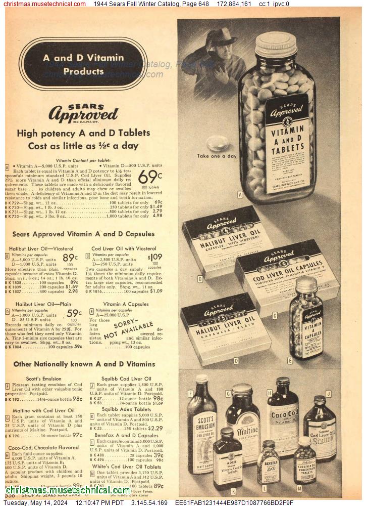 1944 Sears Fall Winter Catalog, Page 648