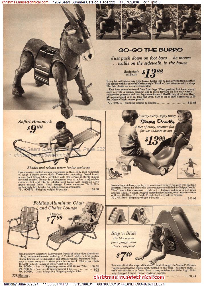 1969 Sears Summer Catalog, Page 222