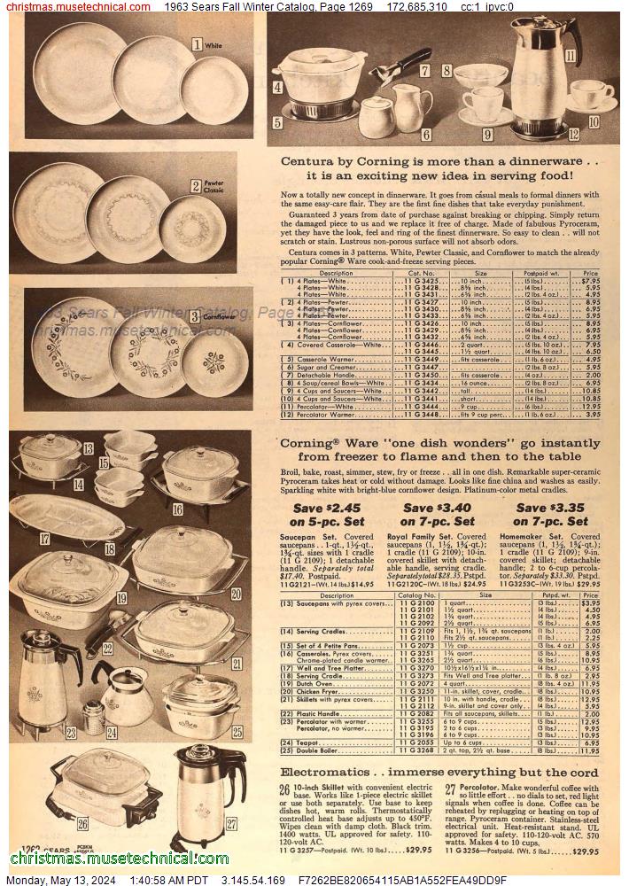 1963 Sears Fall Winter Catalog, Page 1269