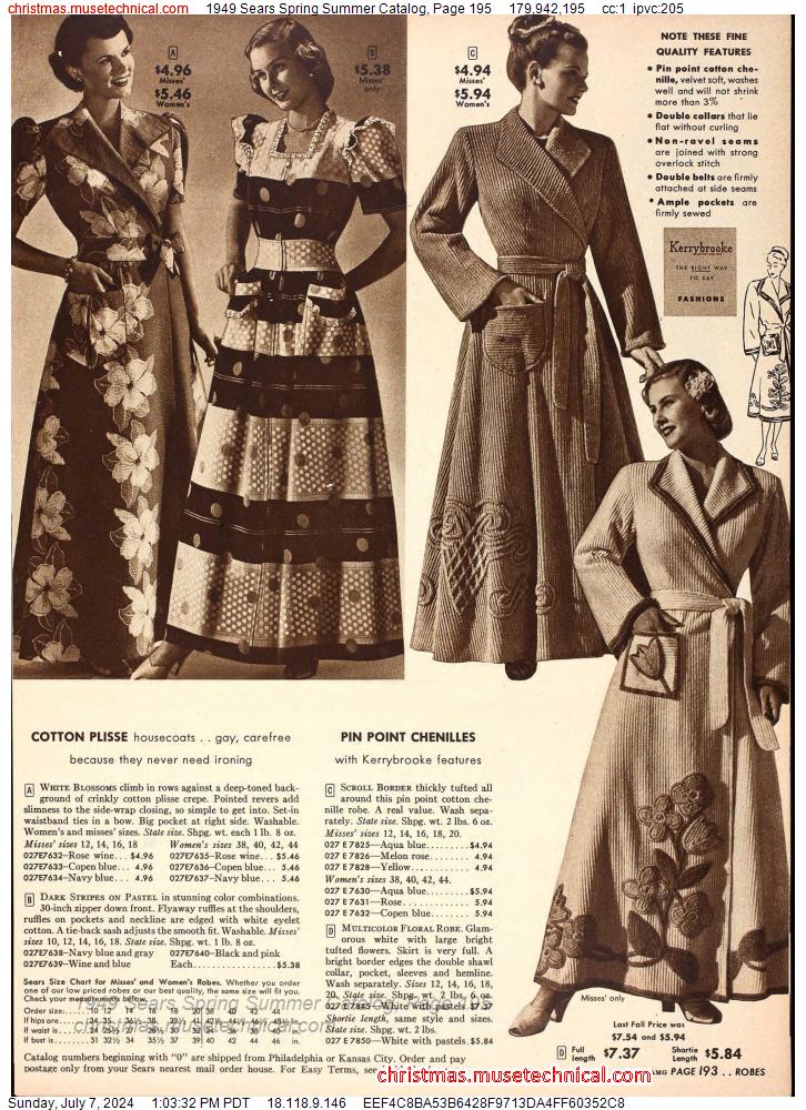 1949 Sears Spring Summer Catalog, Page 195