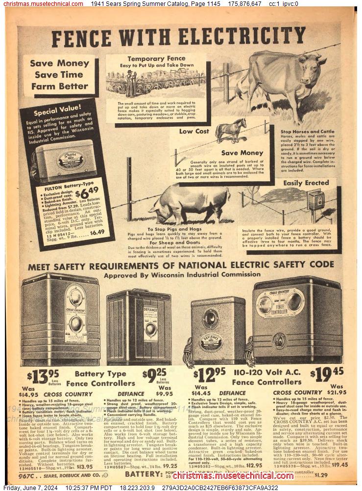 1941 Sears Spring Summer Catalog, Page 1145