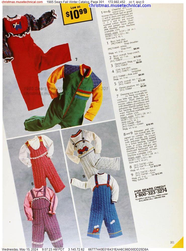 1985 Sears Fall Winter Catalog, Page 301