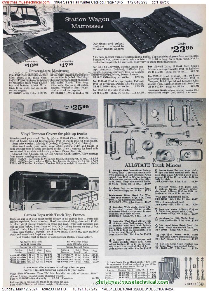 1964 Sears Fall Winter Catalog, Page 1045
